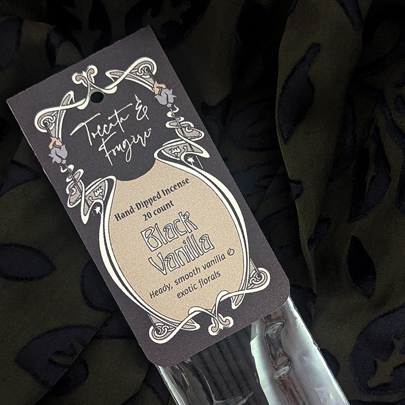Toccata & Fougère™ Black Vanilla Hand-Dipped Incense