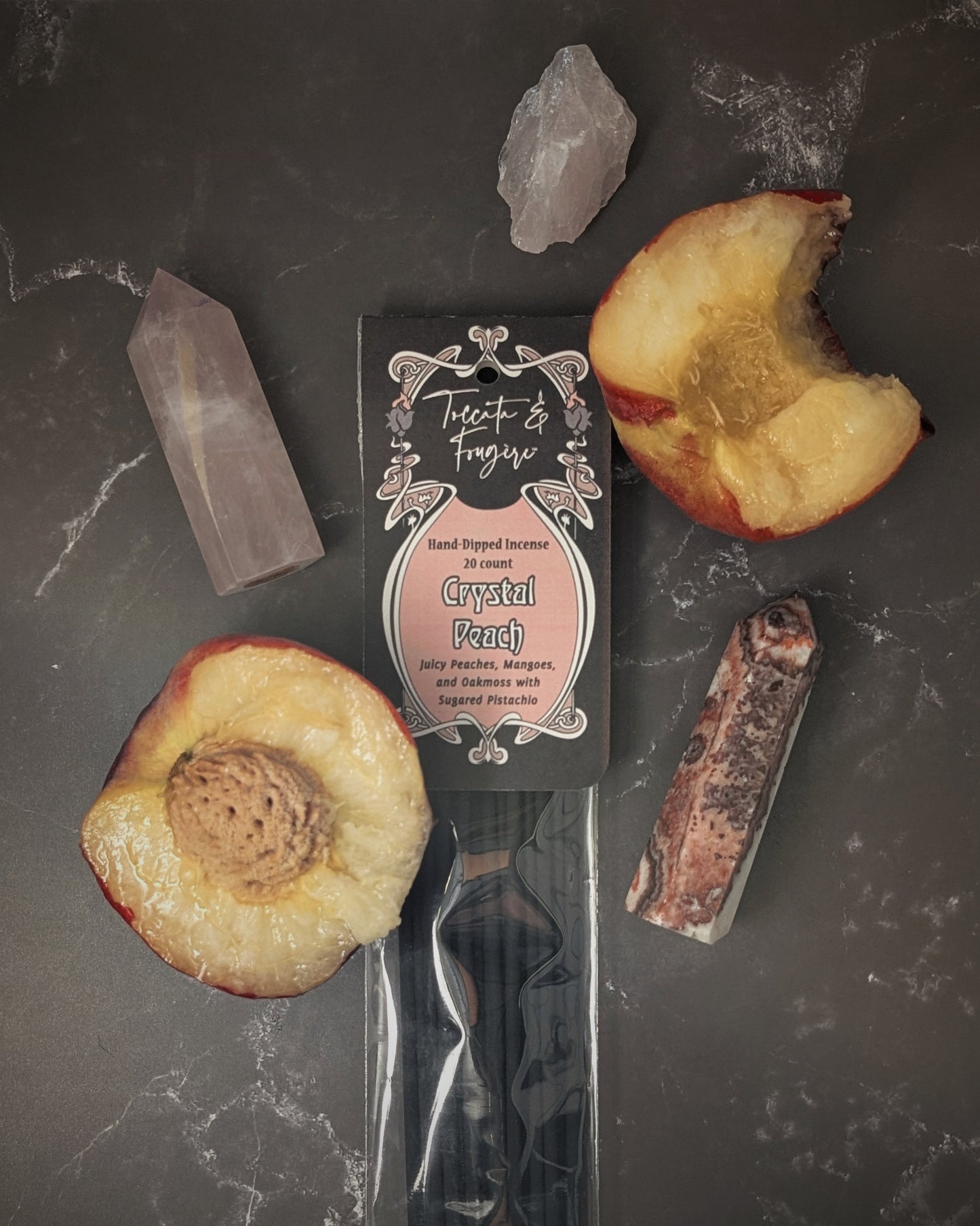 Toccata & Fougère™ Crystal Peach Hand-Dipped Incense