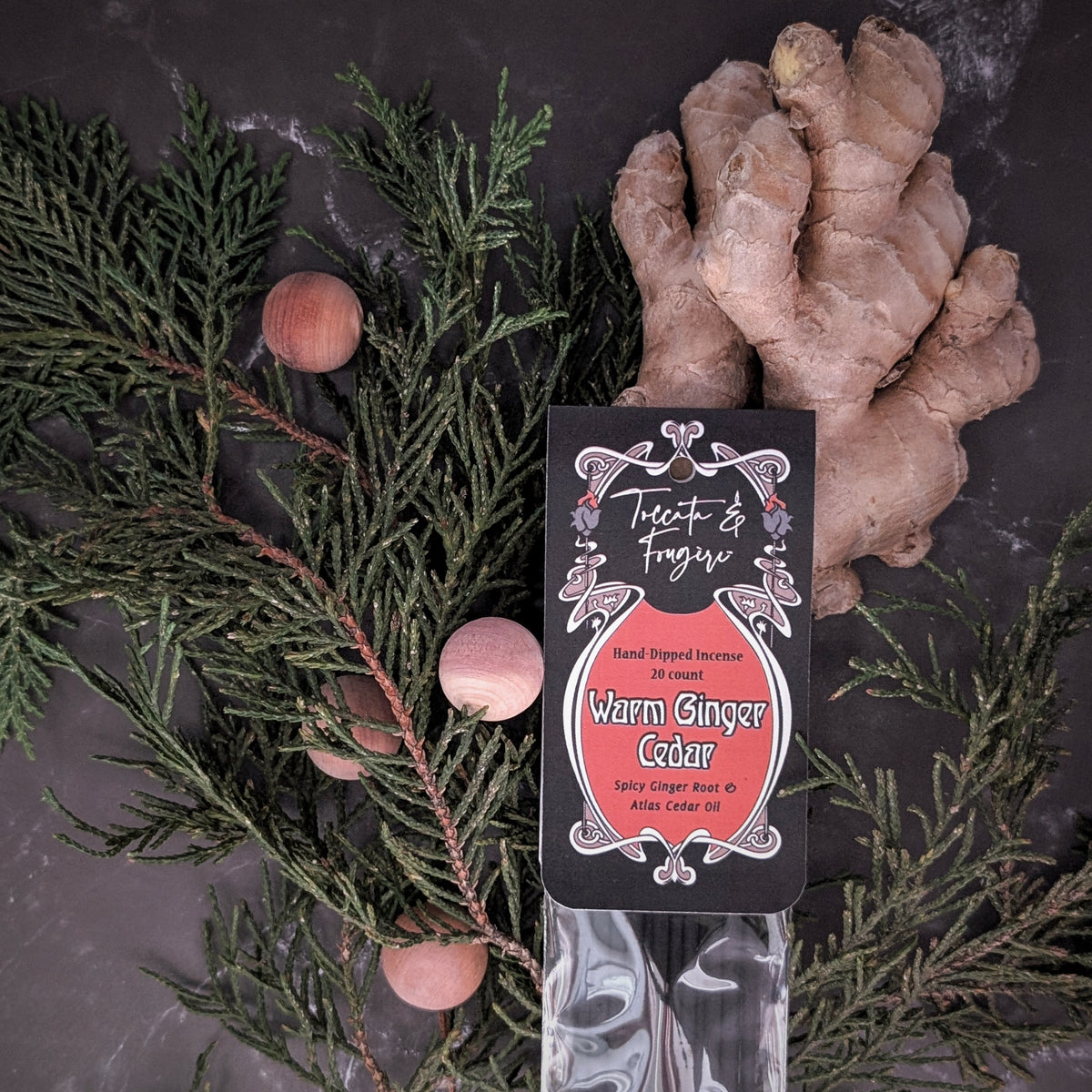Toccata & Fougère™ Warm Ginger & Cedar Hand-Dipped Incense