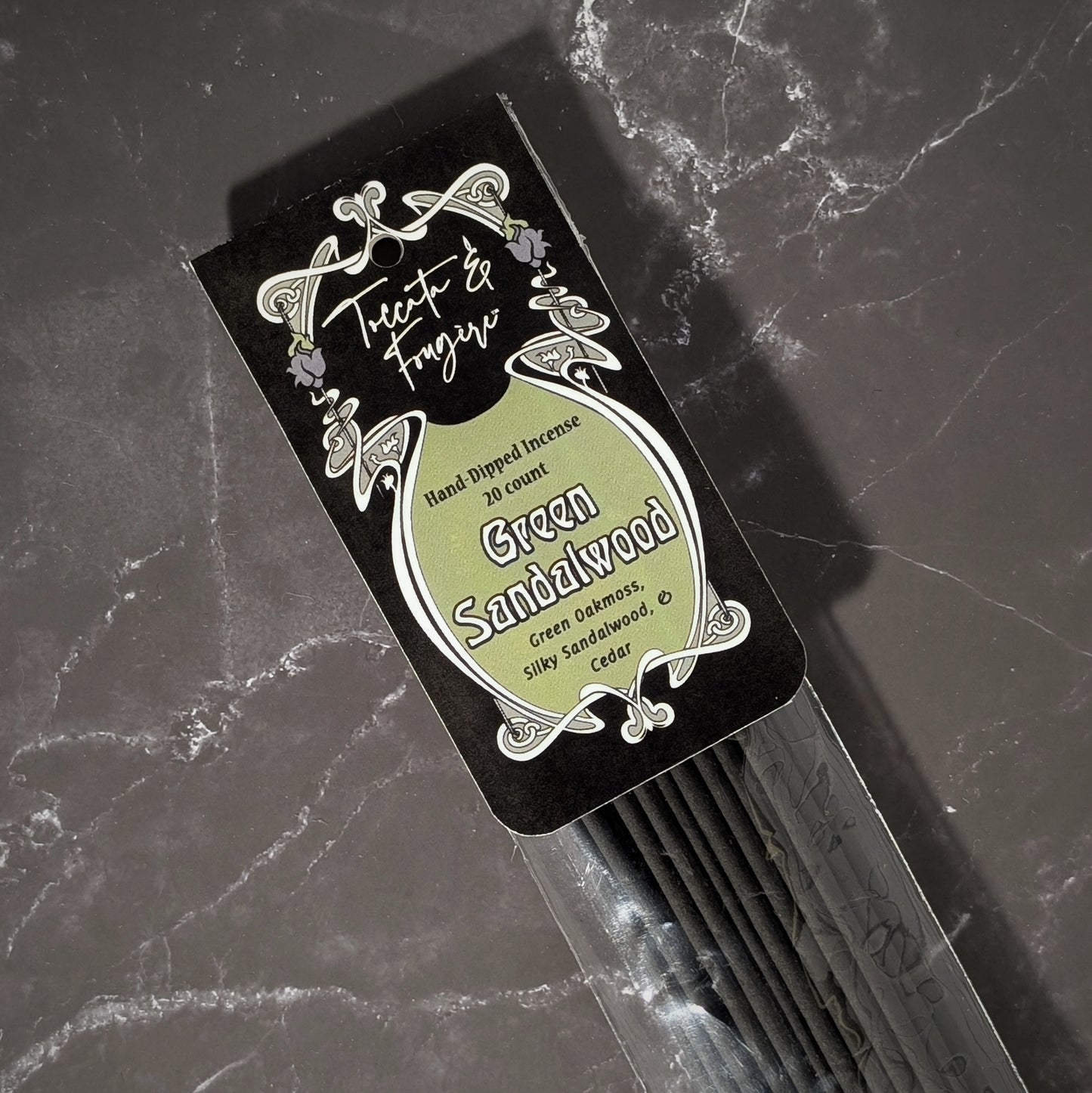 Toccata & Fougère™ Green Sandalwood Hand-Dipped Incense